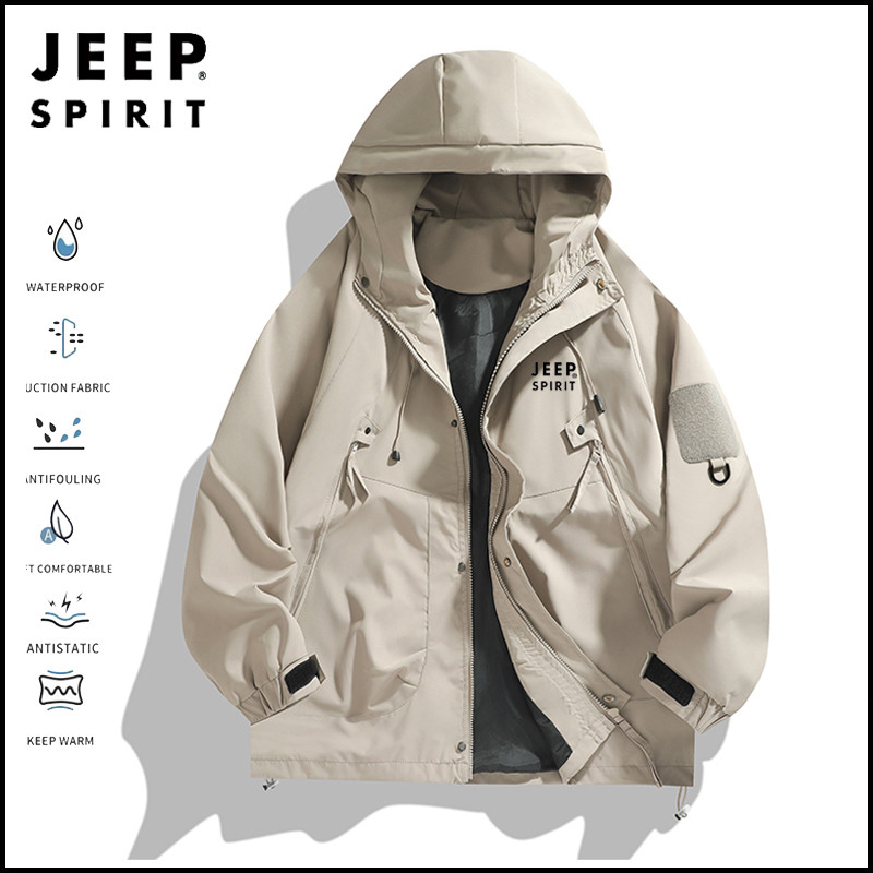 【2-3 days arrive!!!】JEEP เสื้อแจ็คเก็ตกันน้ำมีฮู้ด สำหรับขี่รถและกิจกรรมกลางแจ้ง