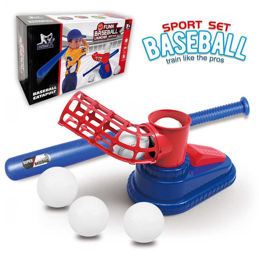 อุปกรณ์ฝึกเบสบอลสำหรับเด็ก SPORT SET BASEBALL ผู้เล่น1คนก็สามารถเล่นได้ เหมาะสำหรับเด็กอายุ3ปีขึ้นไป
