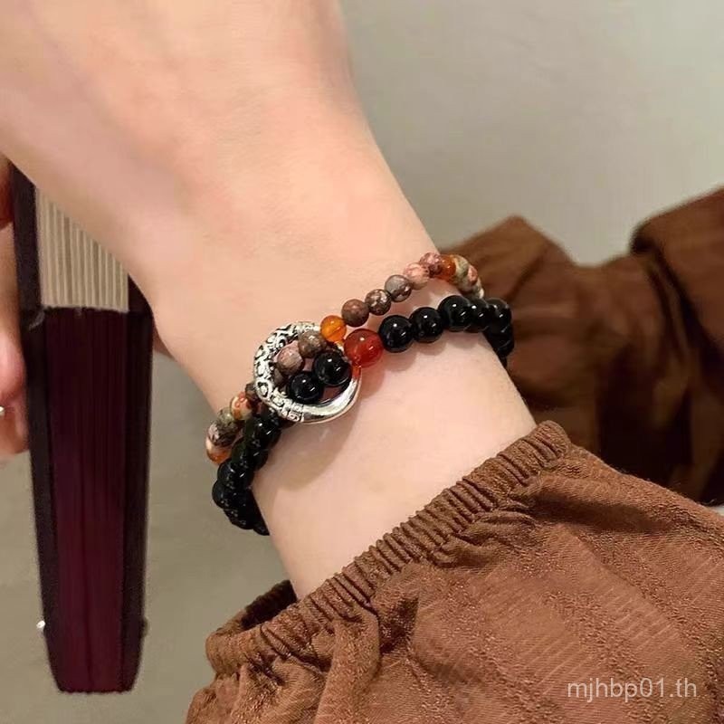 ใหม่สไตล์จีนปลอดภัยหัวเข็มขัดสร้อยข้อมือสไตล์แห่งชาติซอกอารมณ์ความรู้สึกระดับไฮเอนด์สร้อยข้อมือลูกปั