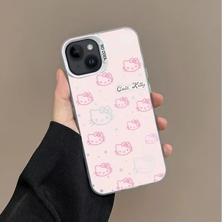 เคส IMD ชุบลายแมวคิตตี้สุดแฟชั่นเรียบง่ายเข้ากันได้กับ Vivo Y17s Y18 Y15 Y22 Y21 Y27 Y17 Y78 Y20 Y12i Y02 Y15s Y33s Y36