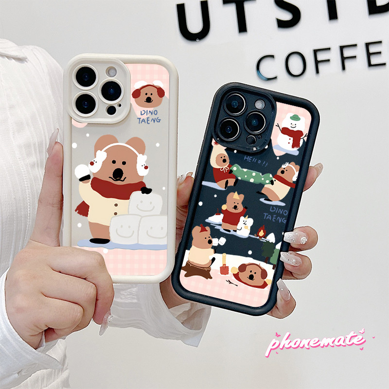 จัดส่งจากประเทศไทย ลูกสุนัขสีน้ำตาลที่ปิดหู for Realme C11 2021 C20 C21Y C25Y C25 C12 C25s 7i C