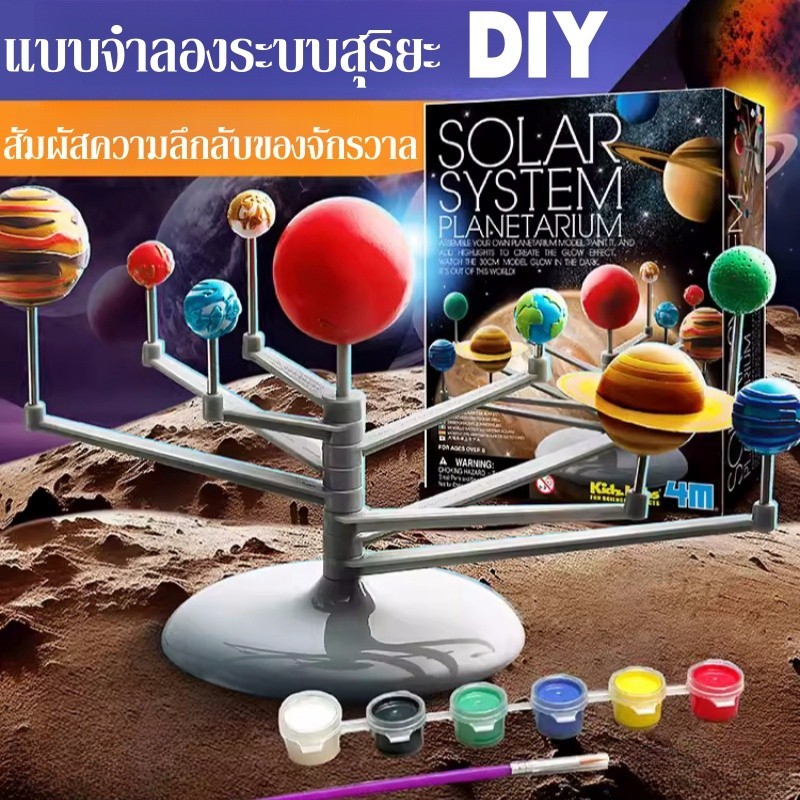 แบบจำลองระบบสุริยะ DIY ของเล่นดาวเคราะห์วิทยาศาสตร์แล เสริมทักษะการเรียนรู้ ของเล่นเด็ก เสริมพัฒนาการ โมเดลสามมิติ