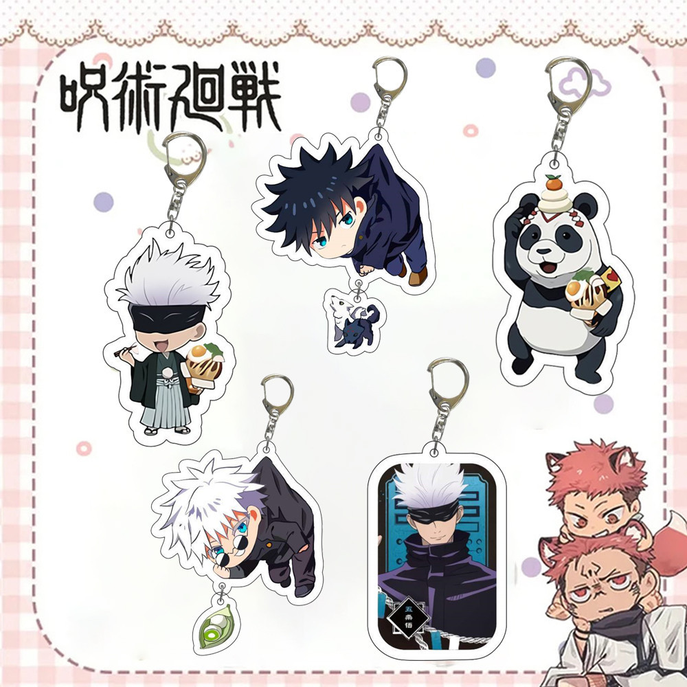 อะนิเมะ Jujutsu Kaisen รูปพวงกุญแจอะคริลิค Cartton Itadori Yji ตัวเลขพวงกุญแจ Kawaii กระเป๋าจี้อุปกรณ์เสริมคอสเพลย์แฟนของขวัญ ราคา ถูกที่สุด ดีลบีเคเค