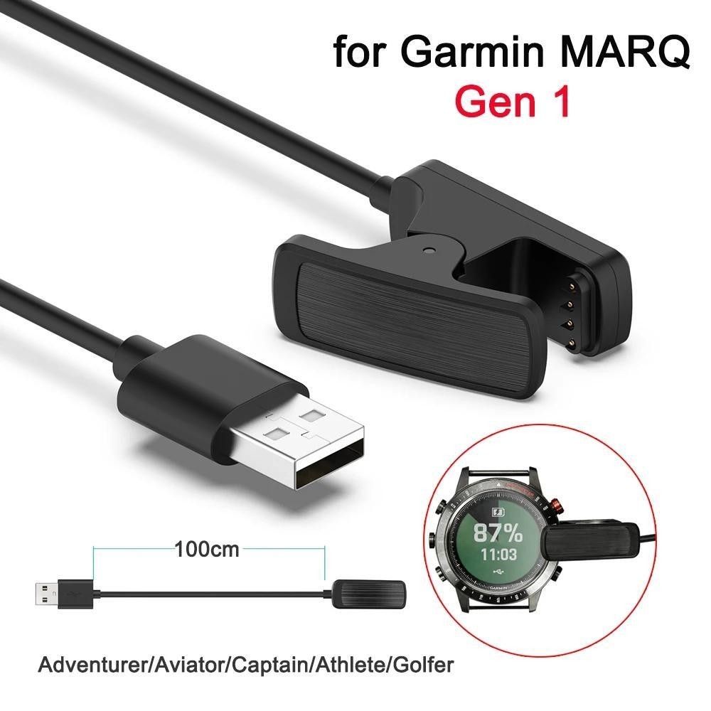 ที่ชาร์จสําหรับ Garmin MARQ gen1 Smartwatch สายชาร์จคลิป Marq1 Adventurer /Driver/Aviator/ Captain/Athlete/Golfer อุปกรณ์เสริม