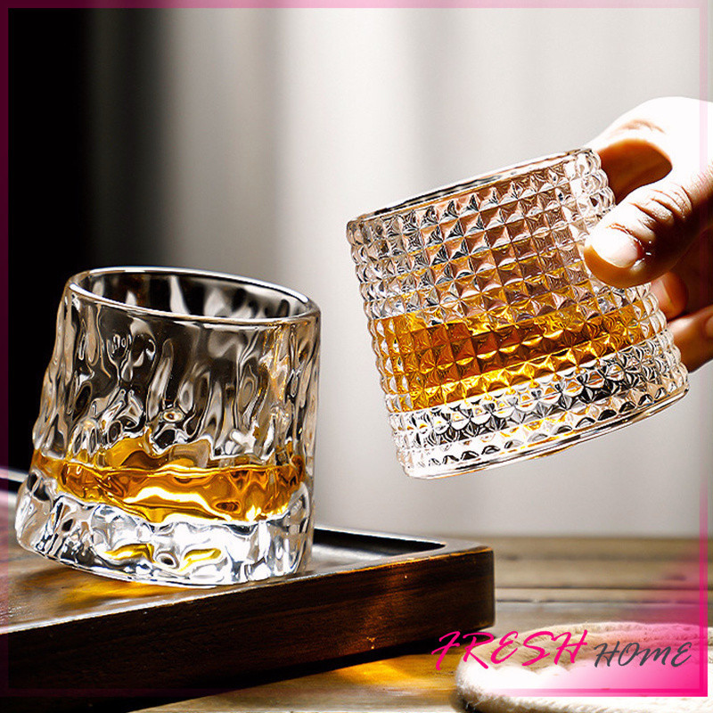 แก้วก้นลูกข่าง ถ้วยกาแฟ แก้วไวน์ ป จะไม่หก ลายคลาสสิก Creative wine glass