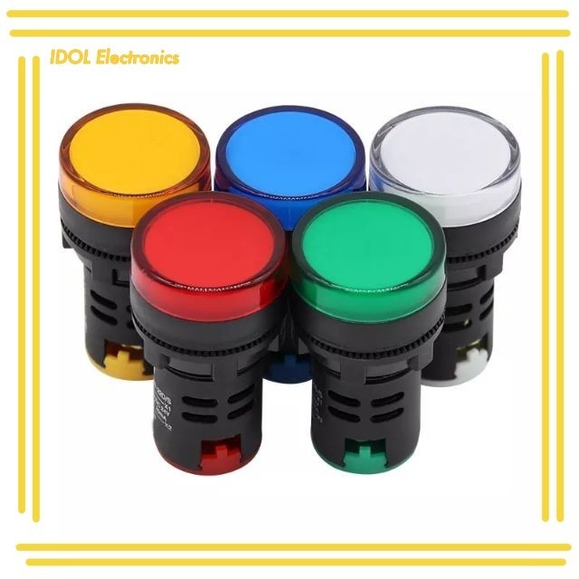 ราคาถูก! Pilot Lamp LED ไพล็อตแลมป์ LED 22mm 220V 24V 380V ทักจ้า