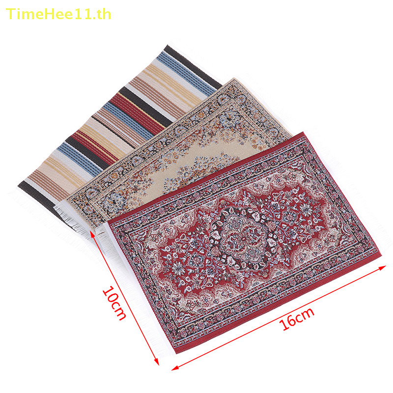 Timehee 1 PC 1:12 Dollhouse Miniature ตุรกีพรมพรมพรมพรมพรมพรมตุ๊กตา House Decor TH