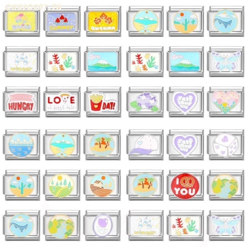 DIY ภาษาอิตาลี เสน่ห์ สร้อยข้อมือ ข้อต่อฟิตติ้ง 9 มม ยอดนิยมรักยูนิคอร์นช้างเพื่อนที่ดีที่สุดพ่อดอกไม้อิตาลีเสน่ห์ลิงค์พอดี9มิลลิเมตรสร้อยข้อมือสแตนเลสทําเครื่องประดับ