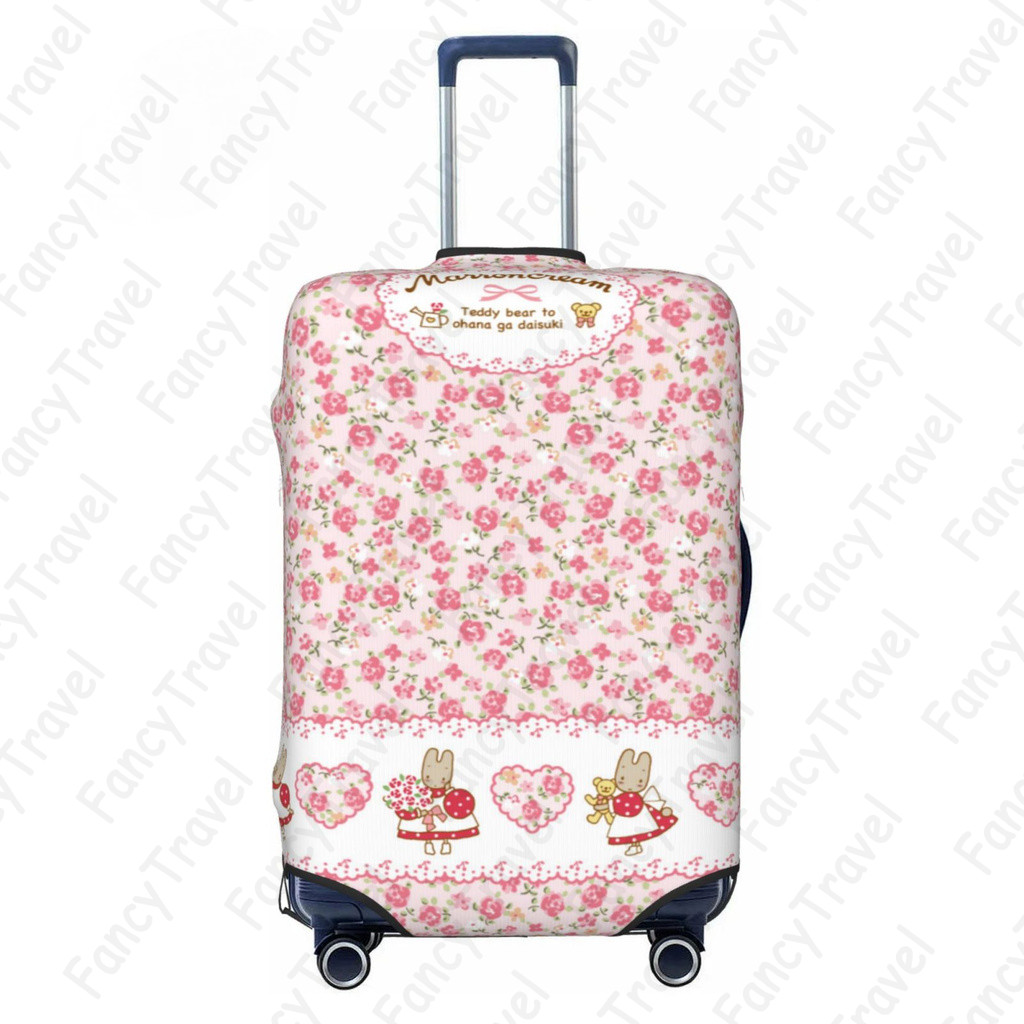 Fancytravel Marron ผ้าคลุมกระเป๋าเดินทาง กระเป๋าเดินทาง ผ้ายึดได้เยอะ กันฝุ่น กันรอย สวมใส่ได้ ข้น 18/20/22/24/26/28/32นิ้ว