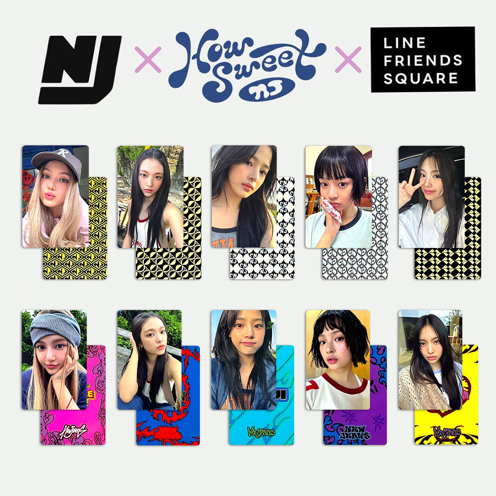 5-10pcs NJ Supernatural Album How Sweet Lomo Cards X line friends Bubble Gum Super Shy WEVERSE Photo
