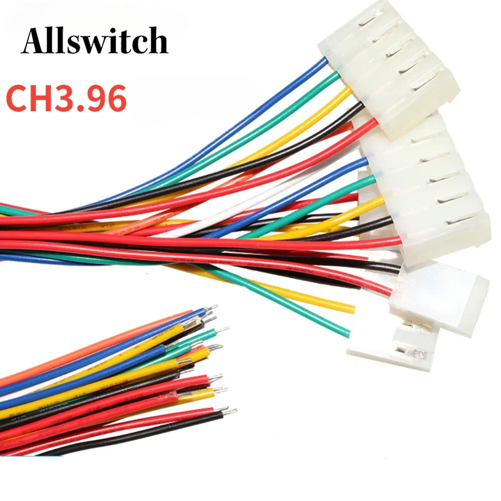 5 ชิ้น CH3.96 ลวด Pitch 3.96 มม.ปลั๊กสายไฟ 2P 3P 4P 5P 6Pin ความยาวสายไฟ 20 ซม.