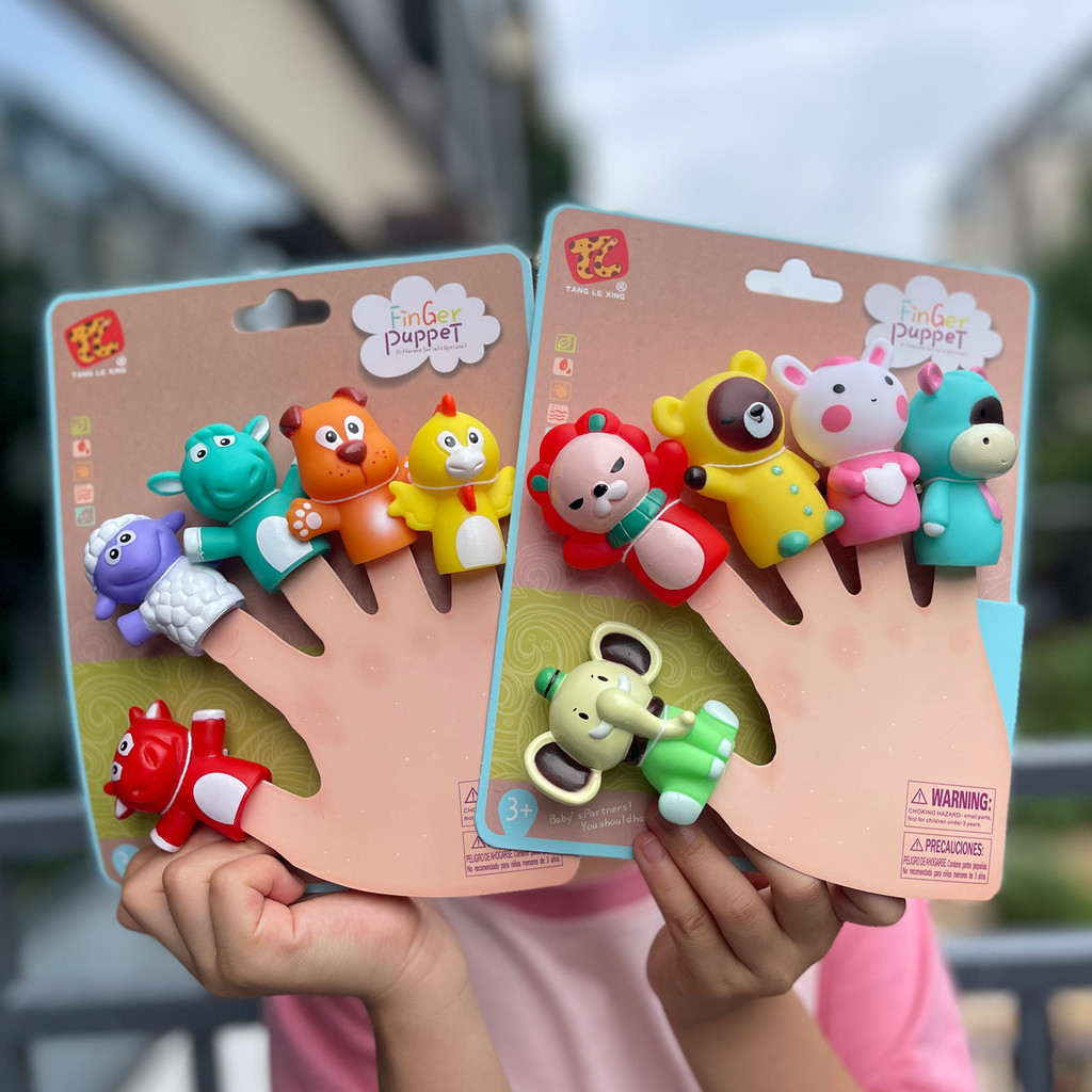 Hot Sale#Kindergarten Story Telling Baby Hand Puppet Children Early Education Vinyl Animal Doll Decoration Infant Finger Puppets6.24liu