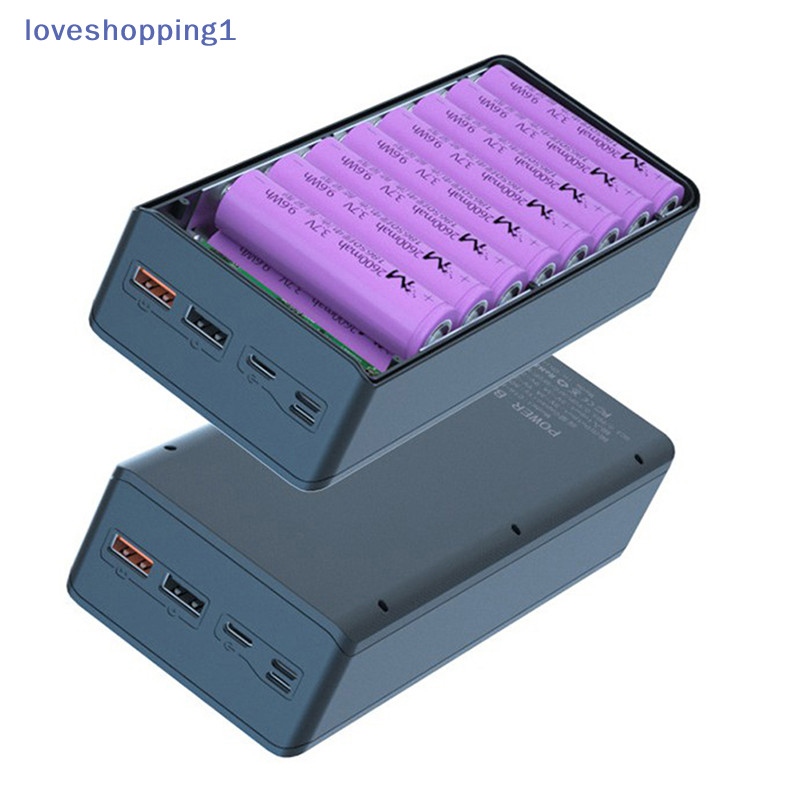 [Love shopping]   16*18650 USB Welding Free Storage Box Fast Wireless Charging Power Case TH