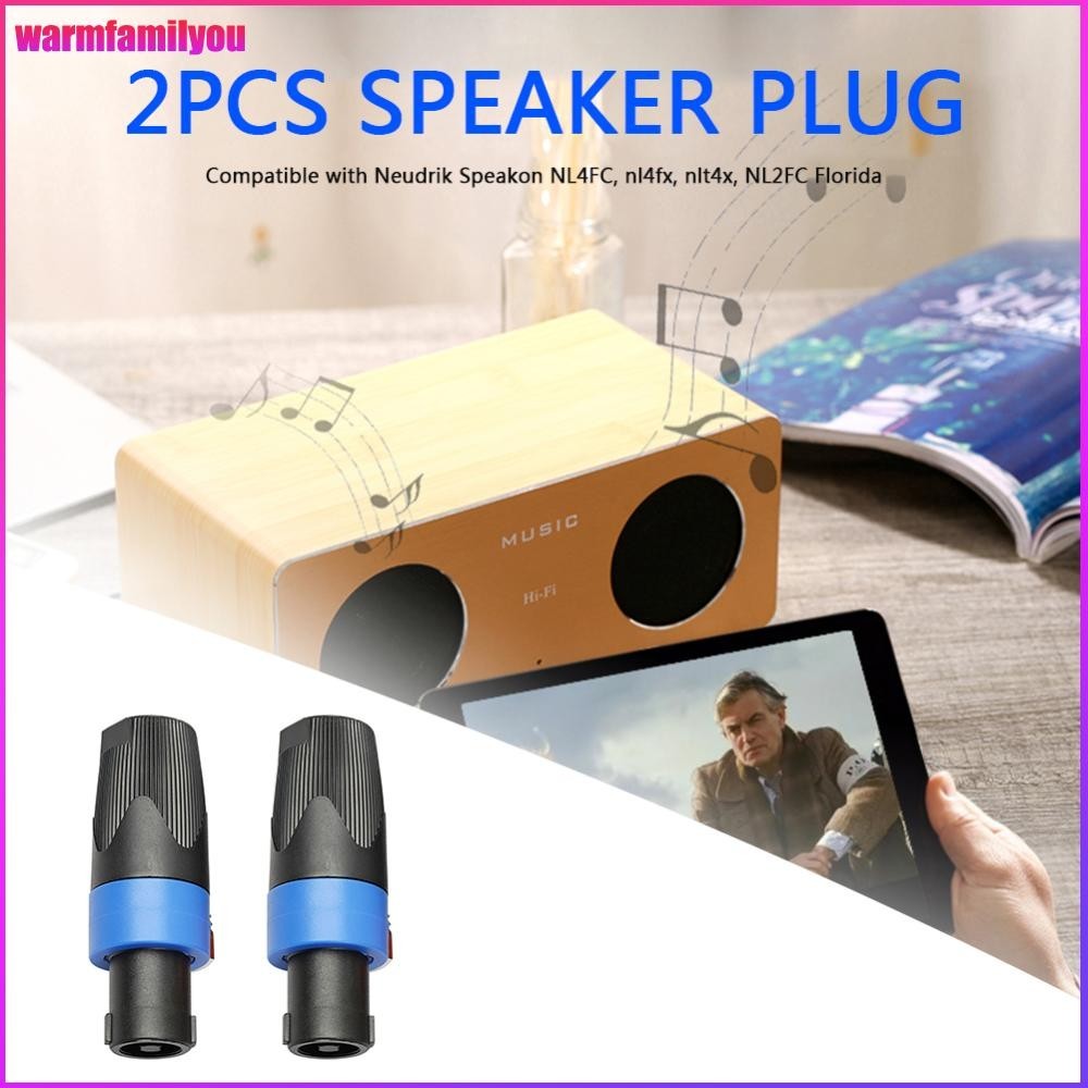 warmfamilyou Professional 4 Pole Audio Speaker Plugs Connectors สําหรับ Neutrik Speakon NL4FC #