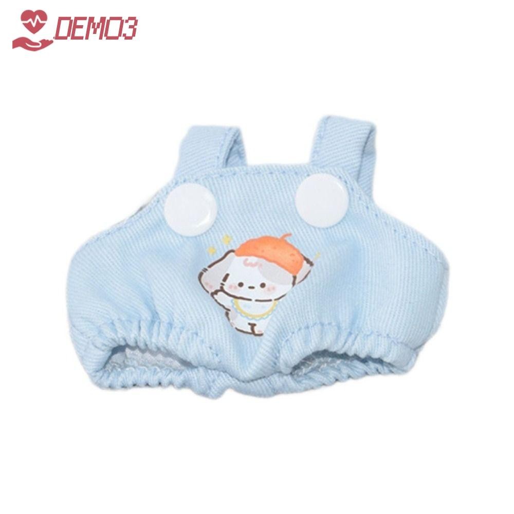 [DEMO3] ชุดเอี๊ยมตุ๊กตาผ้าฝ้าย 10 ซม., กางเกงตุ๊กตาน่ารัก Kawaii, เสื้อผ้าตุ๊กตา DIY อินเทรนด์สําหรับ 14 ซม. Wallace Gromit สุนัข