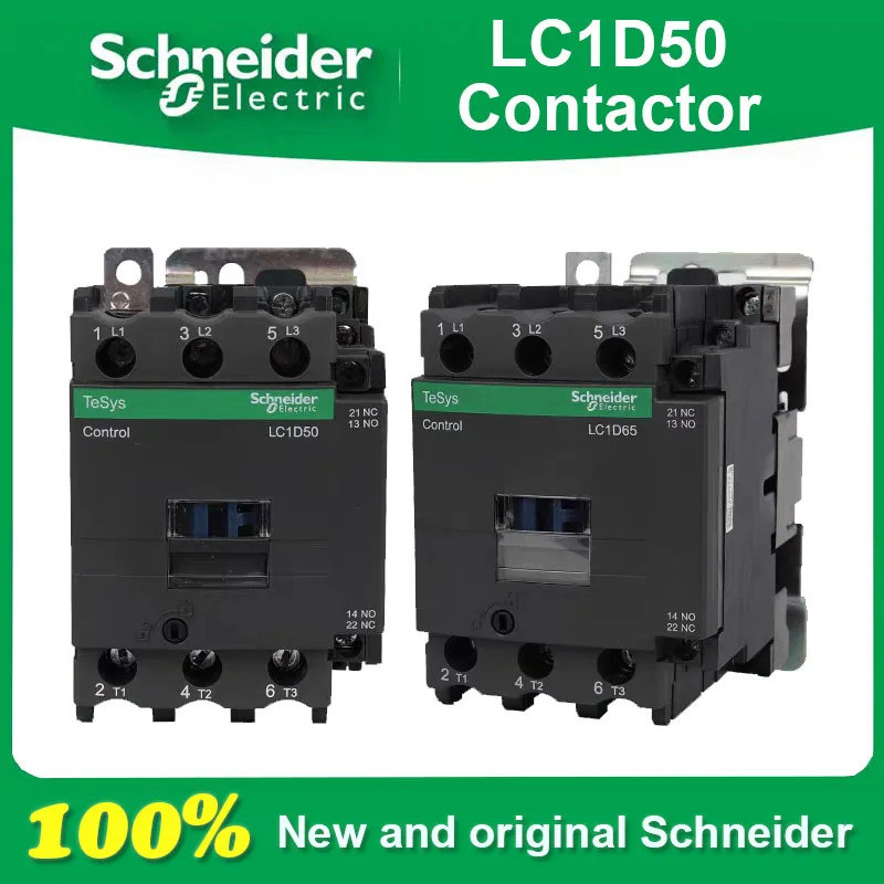 Original Schneider AC Contactor 3P LC1D40F7C LC1D40M7C LC1D40M7C LC1D50F7C LC1D50M7 LC1D65Q7C LC1D7C