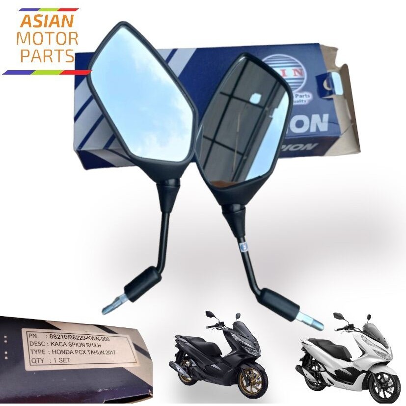 LOKAL กระจกมองหลัง pcx 150 ใหม่ ท้องถิ่น k97 ชุดขวาซ้าย ยี่ห้อ win หรือ tenshi ชุดการเชื่อมต่อกระจกห