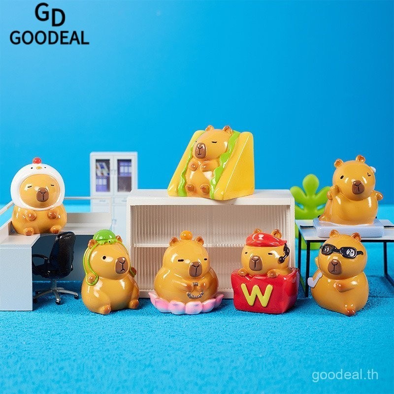 Goodeal ของเล่นตุ๊กตา , กล่องฟิกเกอร์อนิเมะ, ของขวัญเด็กผู้หญิง CAPYBARA WORKPLACE V2 Series