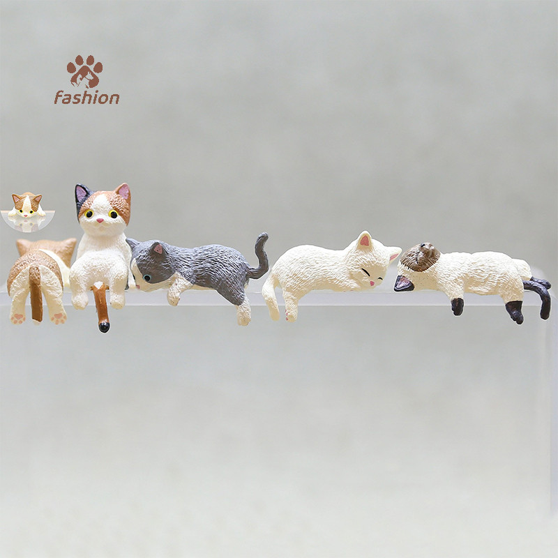 [แฟชั่น] การ์ตูนจําลองปลาขอบแขวนแมวพิพิธภัณฑ์สัตว์น้ําเครื่องประดับหุ่นภูมิทัศน์ขนาดเล็กตกแต่งบ้านของขวัญเดสก์ทอปน่ารัก {ไทย}