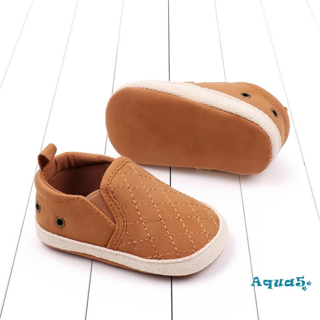 Aqq-baby First Walking รองเท้าแฟชั่น Quilted Crib รองเท้านุ่ม Slip-on รองเท้าผ้าใบสําหรับเด็กทารกชายหญิง ราคา ถูกที่สุด ดีลบีเคเค แกลเลอรีภาพที่ 3