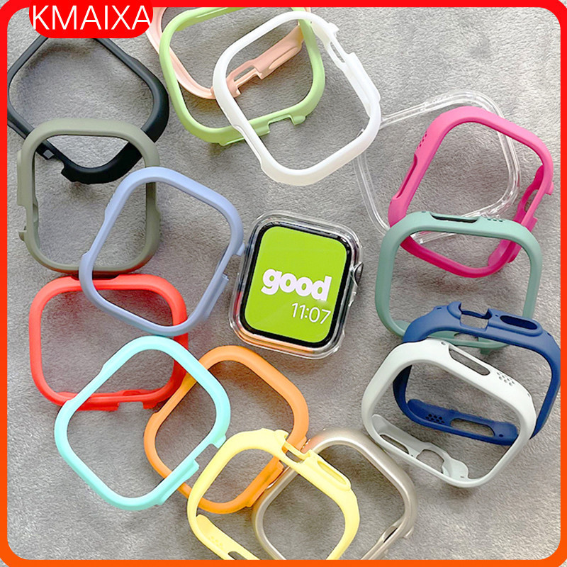 สีสัน Candy PC สําหรับ Apple Watch Ultra/Ultra 2 49 มม.IWatch Series 9 8 7 SE 2 6 5 4 3 1 41 มม.45 ม