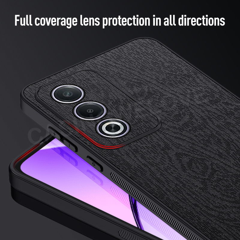 ปลอกสําหรับOppo A3 Pro A3x A3 Pro A5 A5i Pro 4G 5G 2025 Tree Grainปกหนังป้องกันAnti Fallและกันกระแทกเคสโทรศัพท์ ราคา ถูกที่สุด ดีลบีเคเค แกลเลอรีภาพที่ 6