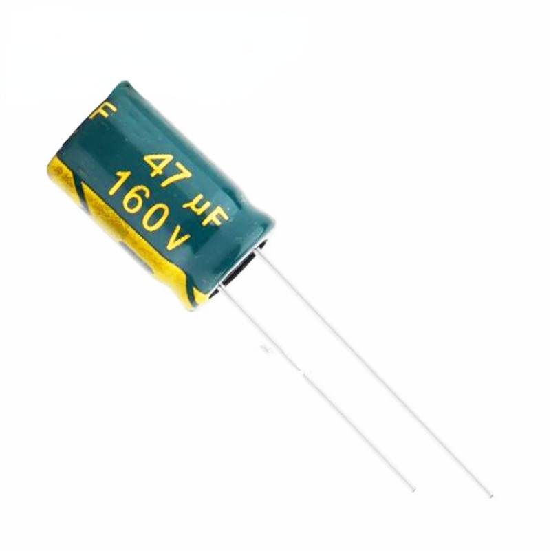 160v47uf สีเขียวทองความถี่สูงความต้านทานต่ํายาวชีวิตทนอุณหภูมิสูง Electrolytic Capacitor 47UF 160V ปริมาณ 10X17MM Plug-In Capacitor