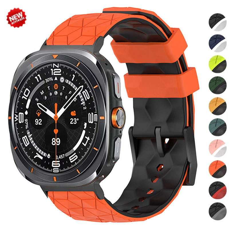 สายซิลิโคนสําหรับเล่นกีฬาสําหรับ Samsung Galaxy Watch 7 Ultra 47 มม.สายนาฬิกาแบบนุ่ม Quick Fit สร้อยข้อมือสําหรับนาฬิกา Galaxy 7 Ultra สายรัดข้อมือ