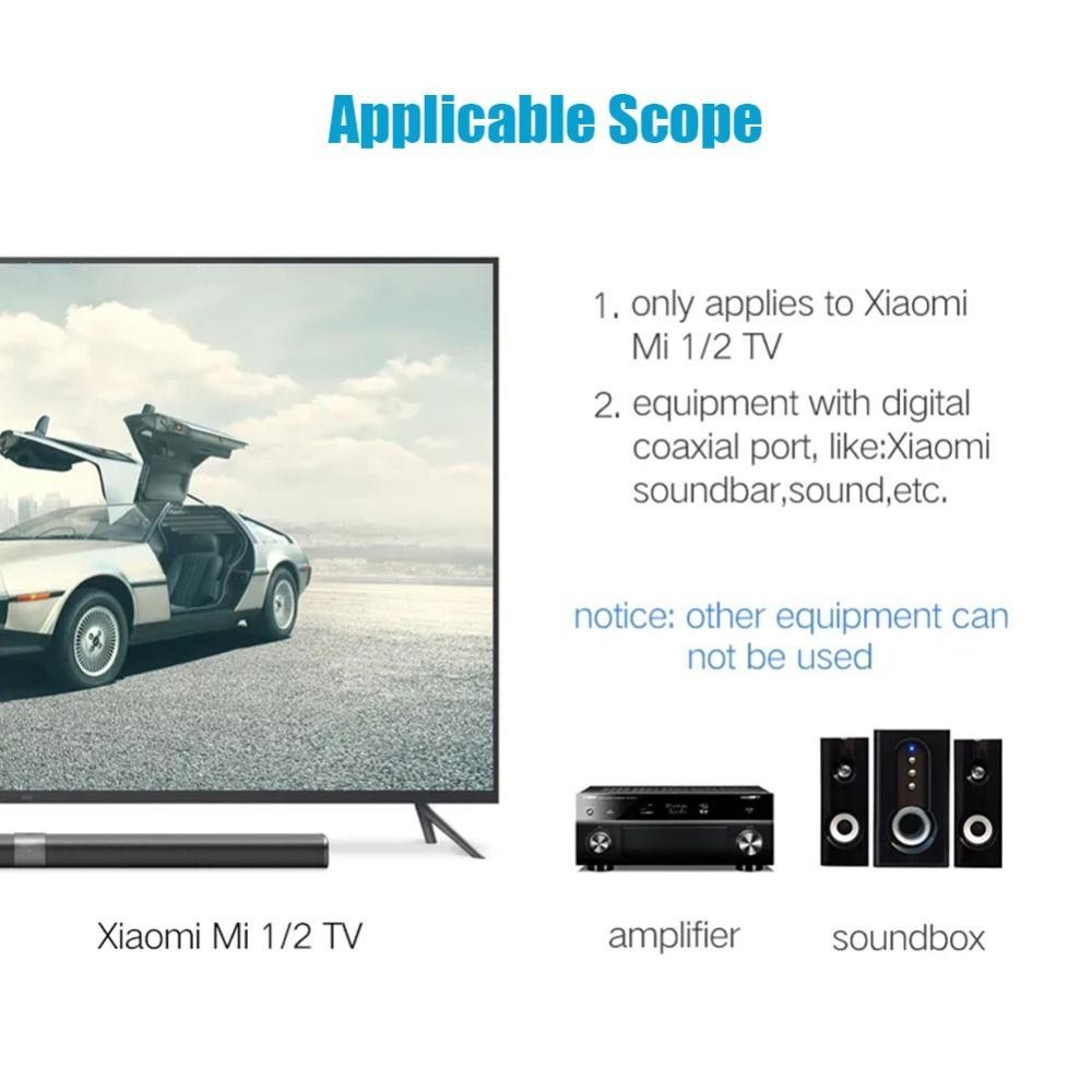 Timekey RCA 3.5 มม.แจ็ค Aux สายสเตอริโอดิจิตอล Coaxial Audio Line Applicies Mi TV รุ่นที่ 1 / 2 เวอร์ชัน I9M6