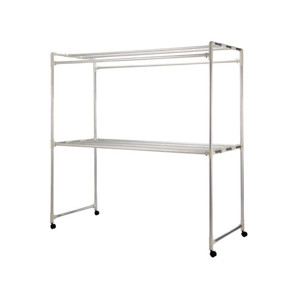 HomeHuk ราวตากผ้าแสตนเลส 8 เส้น รุ่นไจแอนท์ ขนาด 150 x 60 x 150 ซม. - สีเงิน