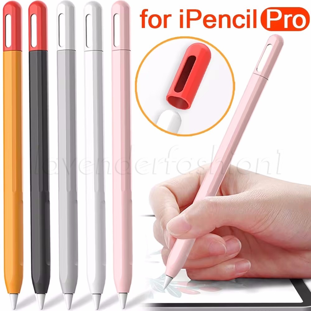 2 in 1 Touch Stylus Cover - กันลื่น, ป้องกันรอยขีดข่วน, บางพิเศษ - สําหรับ Apple Pencil Pro Stylus P