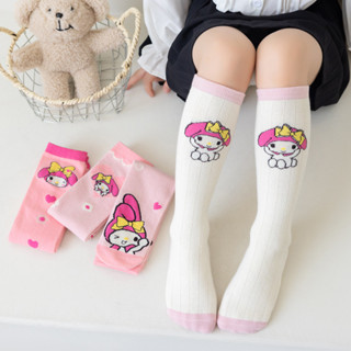 สาว ทํานอง ถุงเท้าลูกวัวชุดสีชมพูฤดูใบไม้ร่วงใหม่ถุงเท้ายาวส…