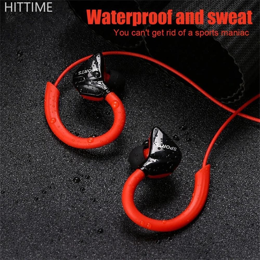 Hittime G3 กีฬาหูฟังสายหน่วยความจํากันน้ํา IPX5 Mic In-Ear Earhook เพลงหูฟังสเตอริโอเบส C7K1