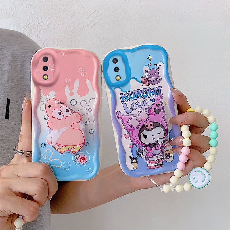 SAMSUNG โทรศัพท์ฝาหลังสําหรับSamsung Galaxy A02 M02 A022 M022 3Dหรูหราน่ารักการ์ตูนCandyซิลิโคนผู้ถื