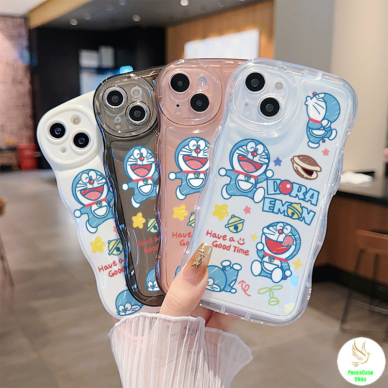 COD-ในไทย เคส โดราเอมอนน่ารัก ภาพวาดดินสอสร้างสรรค์ สําหรับiPhone 7 8 X 11 12 13 14 15 TPU คู่รักเปลือกเบาะลมคลื่น