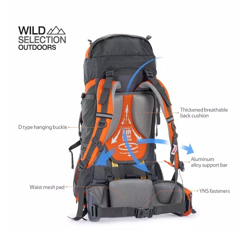 เป้เดินป่า กระเป๋า เดินป่า  ขนาด 70 ลิตร Naturehike แบ็คแพ็ค [✅แท้ประกันศูนย์ไทย💯%]  70L Backpack  N