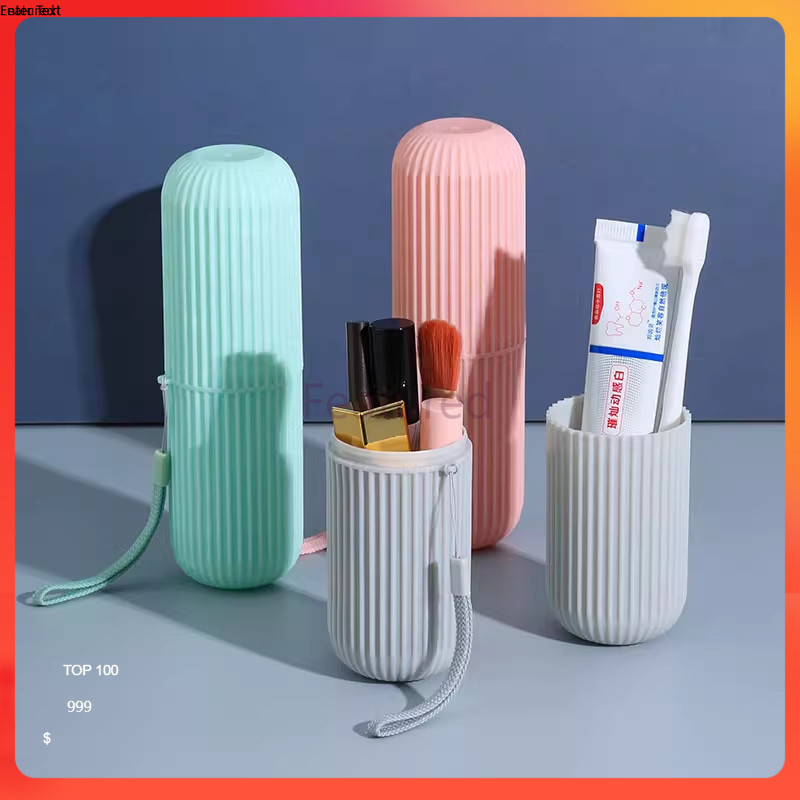 Featured กล่องเก็บแปรงสีฟันแบบพกพา กล่องเก็บแปรงสีฟัน กระบอกพลาสติก