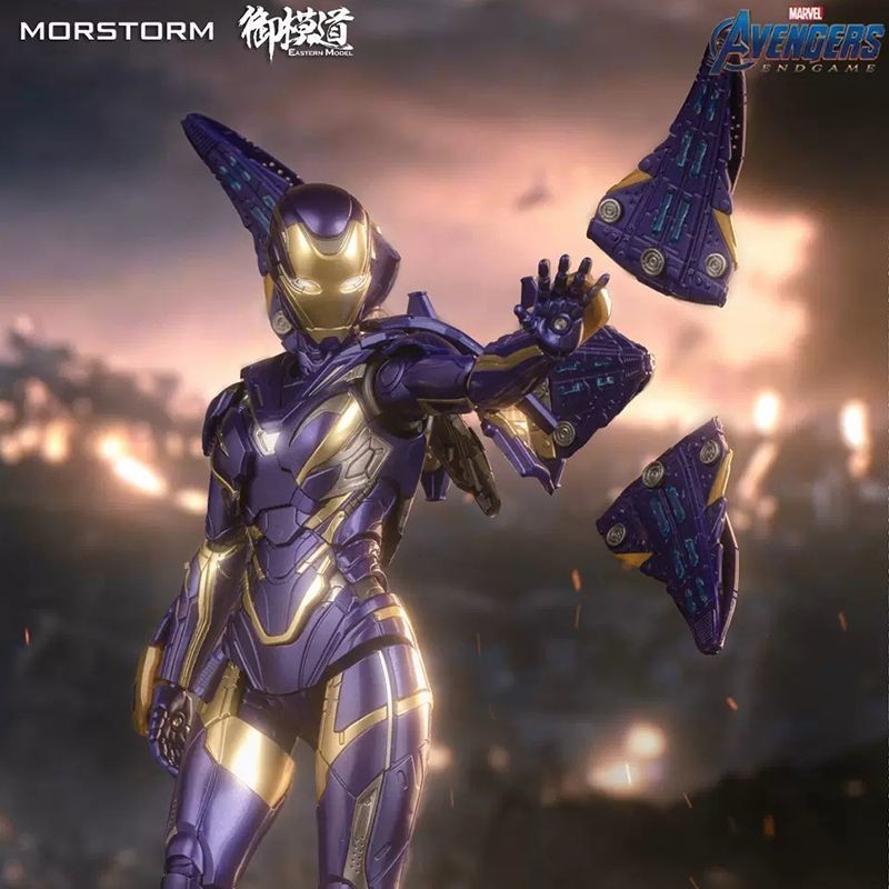 Royal Mold Channel Assembled Movable Model Iron Man MK49 Pepper Rescue Armor Luxury Coating Element 