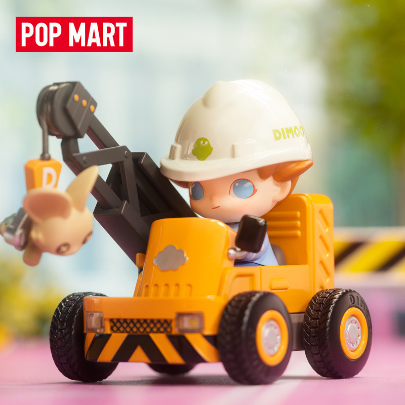 P POPMART POPMART DIMOO Where to Go รถขนาดเล็ก Mystery กล่องคอลเลกชันรูปของเล่นสร้างสรรค์ของขวัญเครื่องประดับ