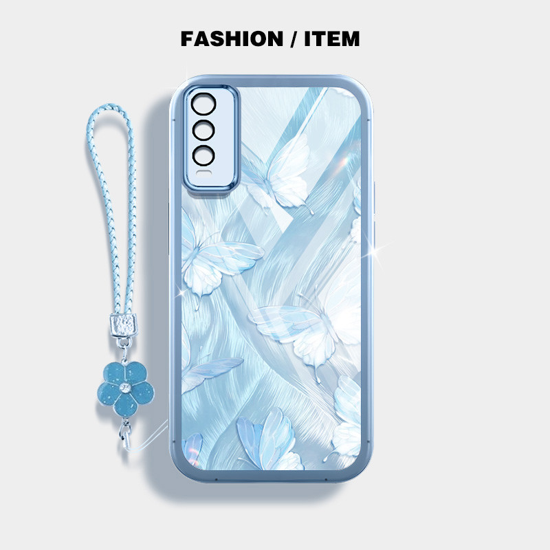 Ybdเคสโทรศัพท์สําหรับvivo Y20 2021 Y20i Y20S G Y12S 2021 Y20A Y12A Y3S Vivo 2026 V2029 V2038 V2044 V2033 V2042 V2069 รูปแบบขนนก