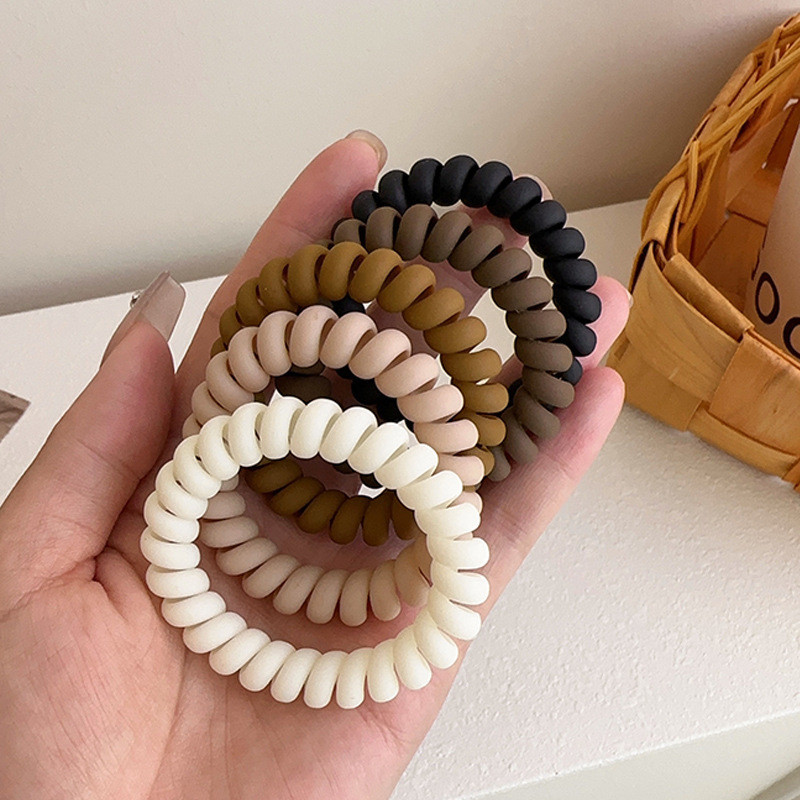 สายโทรศัพท์ผูกผมผู้หญิงยืดหยุ่นสูงผูกผมยางรัดเครื่องประดับผม