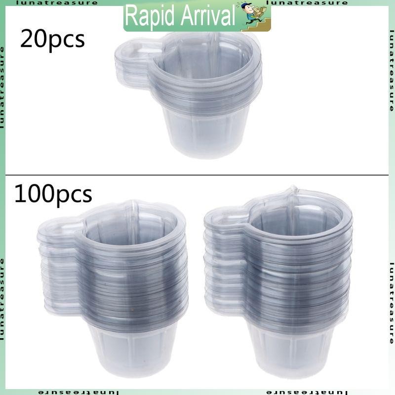 Lun 20 100 ชิ้นคริสตัลกาวถ้วยพลาสติกเครื่องจ่าย 40 มล. สําหรับเครื่องประดับ DIY