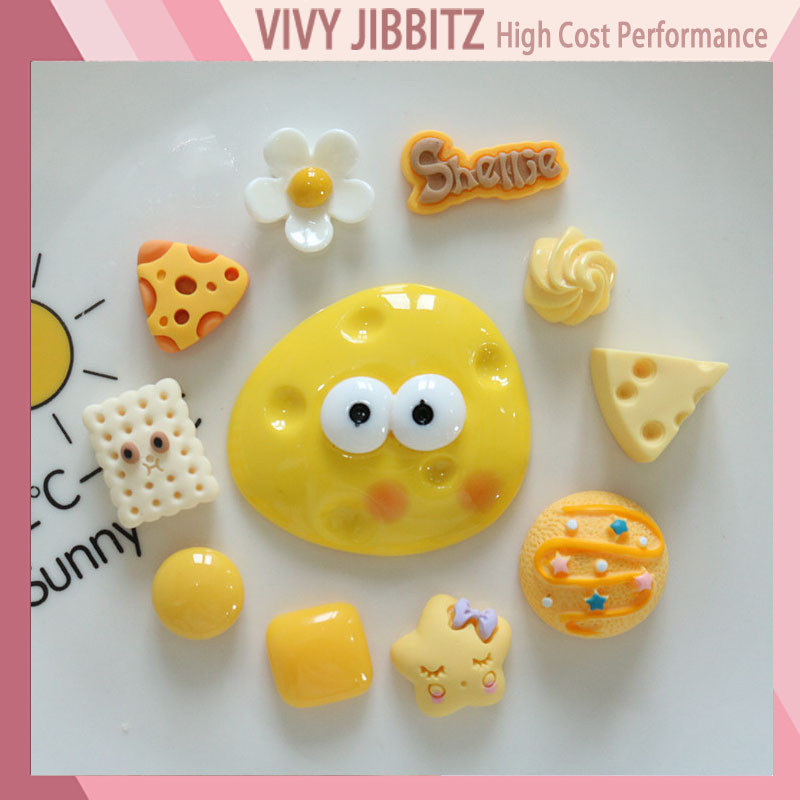 Jibbitz Crocs จิ๊บบิท ติดรองเท้า Big Eye Cheese ของแทั Jibbitz Crocs เกาหลี Sz-026