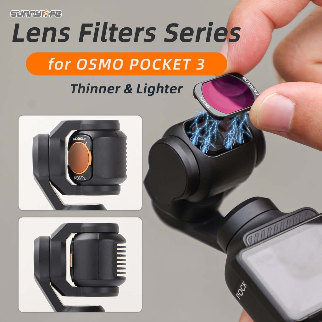 สําหรับ DJI OSMO POCKET3 กรองโลหะ CPL ND32 โพลาไรเซอร์แม่เหล็กปรับ ND64/PL