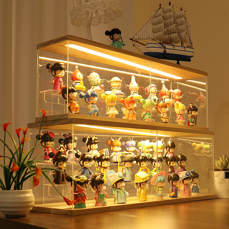 กล่องโมเดล Labubu/Upsetduck/Pop MART กล่องอะคริลิค พร้อมไฟประดับ กล่องโมเดลสี กล่องอคริลิค กล่องใส่ตุ๊กตา - รูปที่ 2