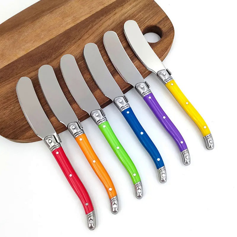 4Pcs/6Pcs Laguiole Stainless Steel Butter Knife Cheese Butter Jam Spatula Child Kid Sandwich Cheese 