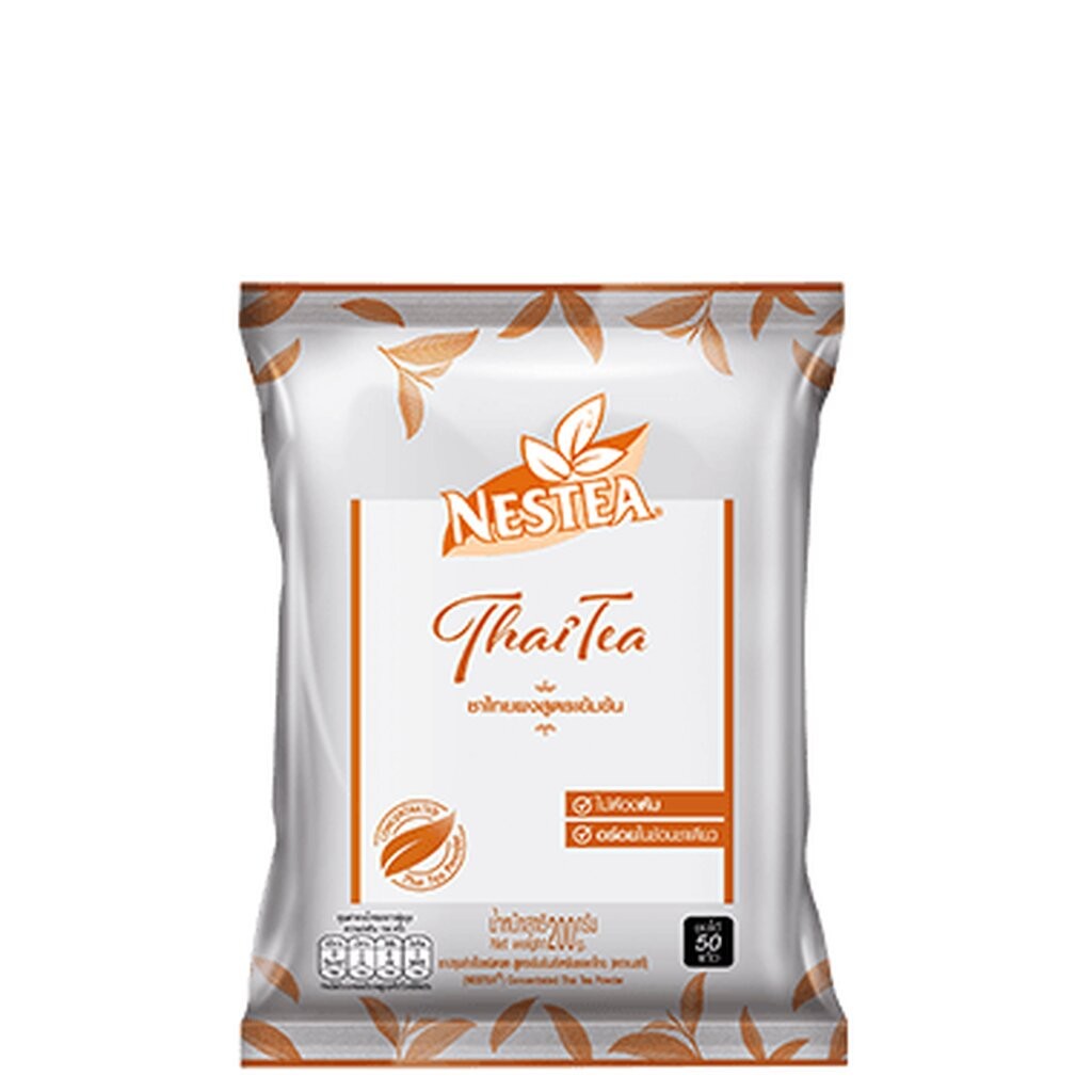 Nestea Thai Tea no sugar เนสทีผงชาไทย สูตรเข้มข้น ไม่มีน้ำตาล 200g. (05-6363)