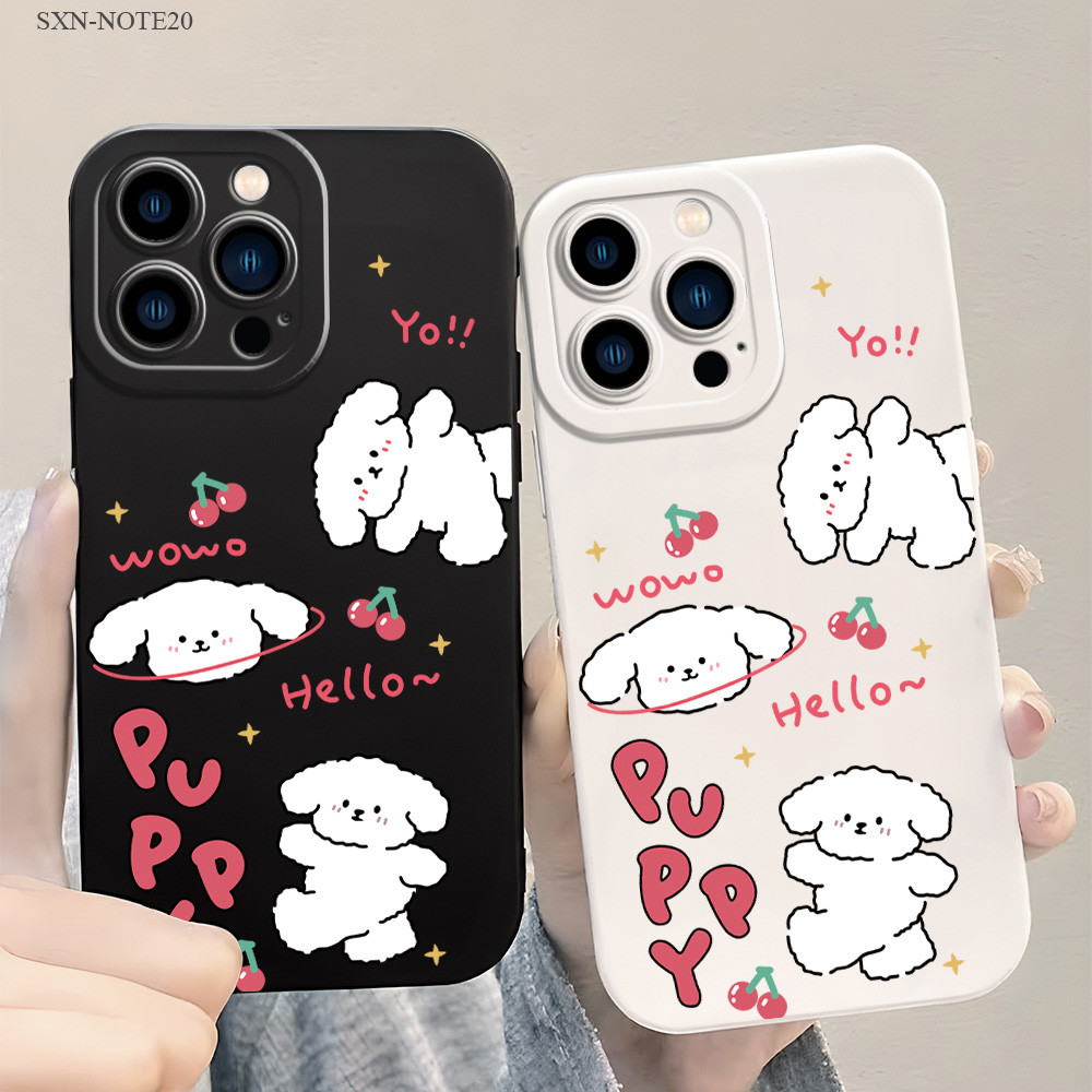 Samsung Galaxy Note 20 10 9 8 Lite Plus Ultra เคสซัมซุง สำหรับ Line Puppy เคส เคสโทรศัพท์