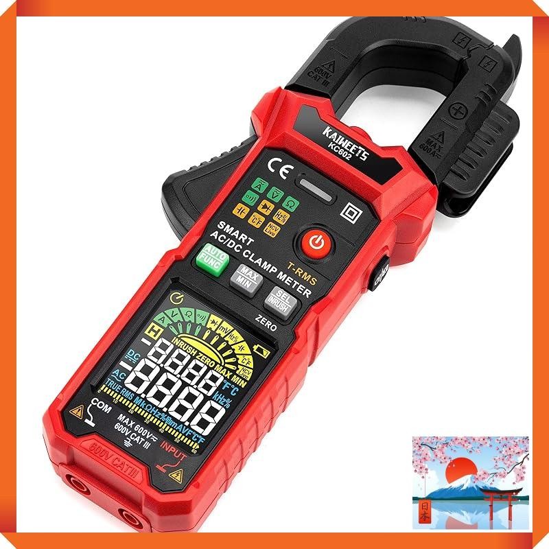 KAIWEETS Smart Clamp Meter AC/DC Current Voltage Temperature NCV Measurement Inrush Current Function