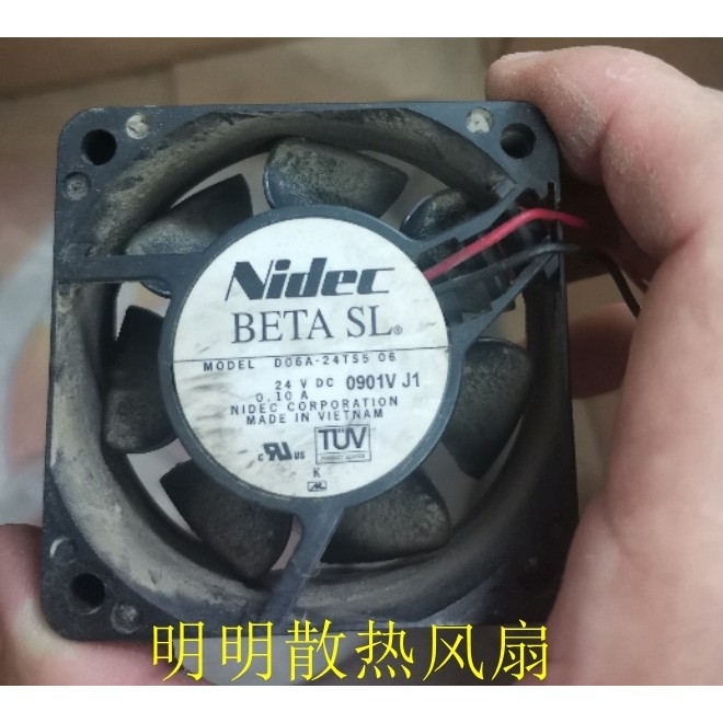 Nidec nidec D06A-24TS8/TS5 01/B35717-16 24V 6025 พัดลมอินเวอร์เตอร์